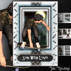 A5 Skateboarder Card Front Kit