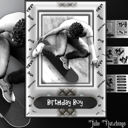 Monochrome Boarder Card Front Kit