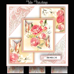 Peony And Lace Card Kit