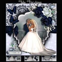 Navy Blue Themed Wedding Card Kit