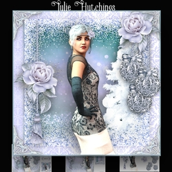 Deco White Christmas 2 card Kit