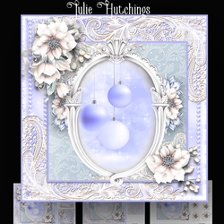 Ice Blue Baubles Card Kit