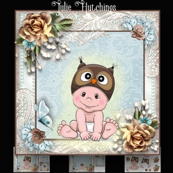 Baby Boy Owl Hat Card Kit