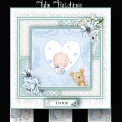 Baby Boy and Teddy Card Kit
