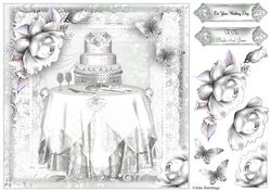 The Wedding Table White and Silver Topper