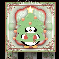 Penguin Christmas Tree Card Kit