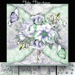 Flora And Lace Lilac And Mint Roses