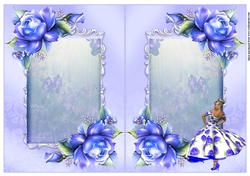 Insert to compliment Vintage style Blue Rose Beauty