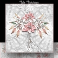 snowflakes and lace pink poinsettia