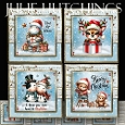 Cute Animal Christmas 8x8 card fronts