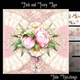 Pink and Ivory Lace Card Front Kit
