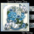 Beautiful Hydrangea Teacup Card Front Kit