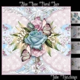 Blue Rose Floral Lace Card Front Kit