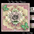 Lace And Rose Flutters Card Front Kit