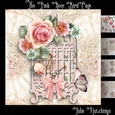 The Pink Rose Birdcage Card Front Kit