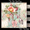 The Shabby Chic Blue Birdcage Card Front Kit