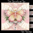 The Pink Butterfly And Lace Card Front Kit
