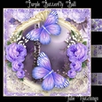 Purple Butterfly Ball Card Front Kit