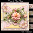 Chantilly Pink Rose Card Front Kit