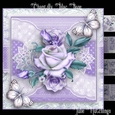 chantilly Lilac Rose Card Front Kit