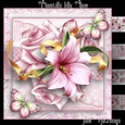 Chantilly Lilly Rose Card front Kit
