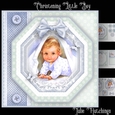 Christening Baby Boy Card Front Kit