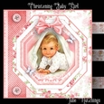 Christening Baby Girl Card Front Kit