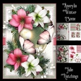 Amaryllis Winter Scene A5 Card Front Kit
