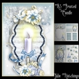 A5 Frosted Candle Decoration Card Front Kit