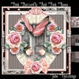 Pink Butterfly And Pink Roses Card Front Kit