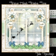 Winter Sleigh Window View Card Front Kit