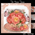 The Peony Teacup Card Front Kit