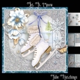 Let It Snow Skates Card Front Kit