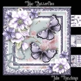 Lilac Butterflies Card Front Kit