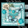 Tiffany Blue Flutters Card Front kit