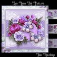 Lace And rose flutters Card Front Kit