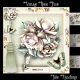 Vintage Rosie Posie Card Front Kit