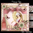 Vintage Lady 2 Card Front Kit