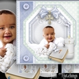 Baby Boy Mixed Race Christening Card Front Kit