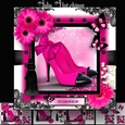 Hot Pink and Black Shoes Card Kit