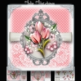 Polka Dots and Lace Tulip Card Kit