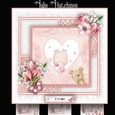 Baby Girl And Teddy Card Kit