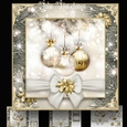 Silver And Gold Baubles Card Kit