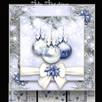 Ice Blue Baubles Card Kit