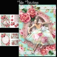 A5 Vintage Ballet Pink Rose