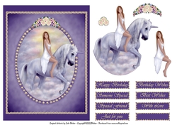 Day Dreamer - Unicorn Decoupage Card Topper