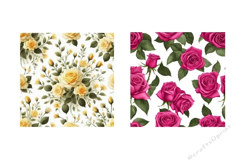 Yellow and Pink Roses Card Toppers.
