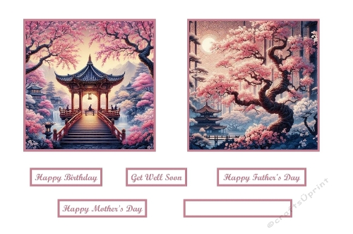 Oriental Themed Card Toppers. 