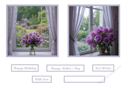 Purple Roses Floral Toppers.