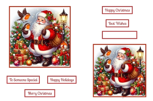 Santa and Robins Toppers.